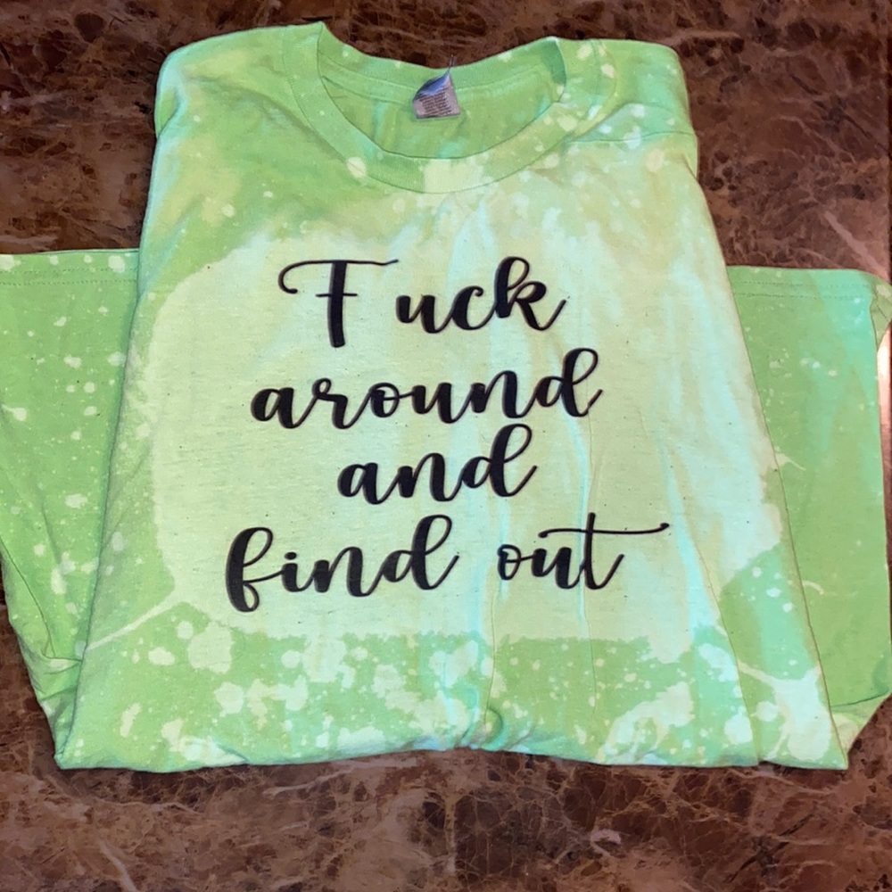 green t-shirt